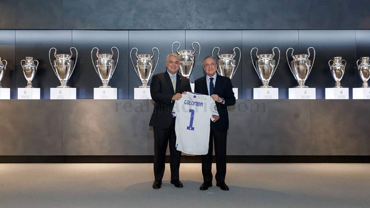 Presidente Duque visitó a Florentino Pérez en el Real Madrid