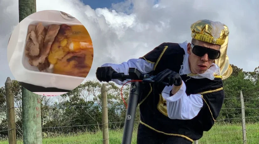 Rigoberto Urán se llevó una sorpresa al destapar la coca del almuerzo en pleno avión