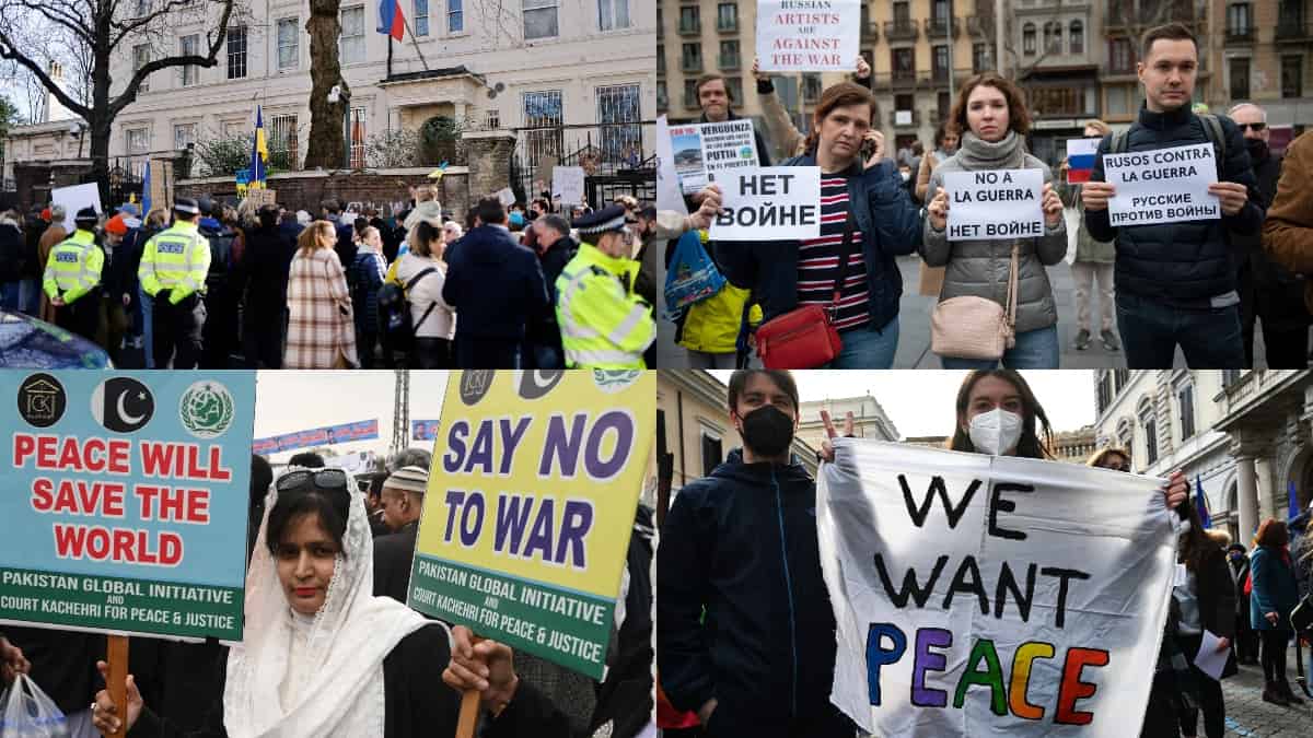 Guerra Rusia Ucrania: solidaridad y protestas en el mundo a favor