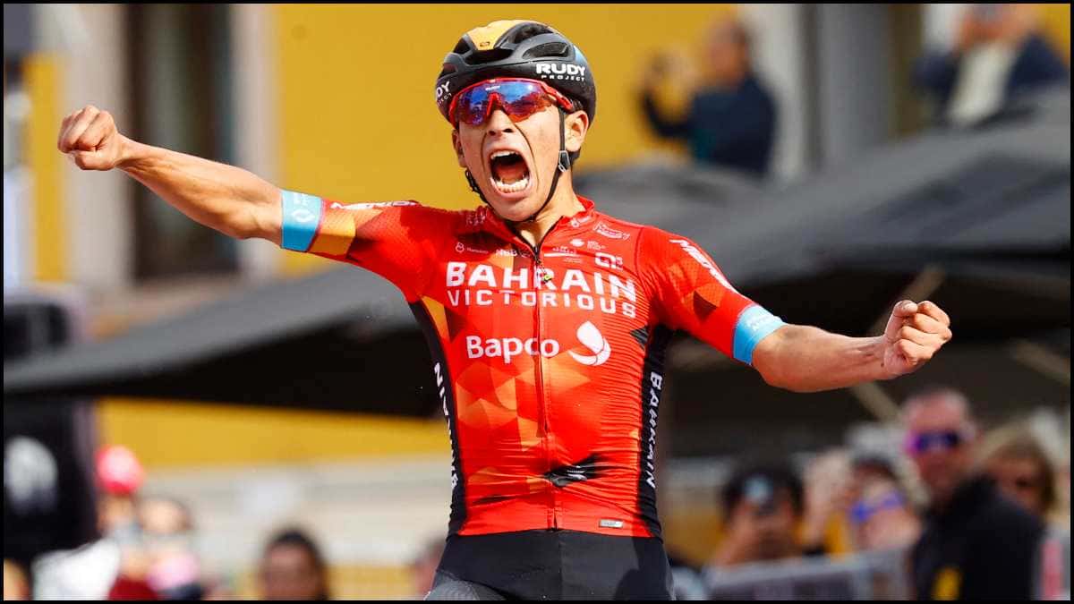 Santiago Buitrago, corredor colombiano líder de la Vuelta a Burgos.