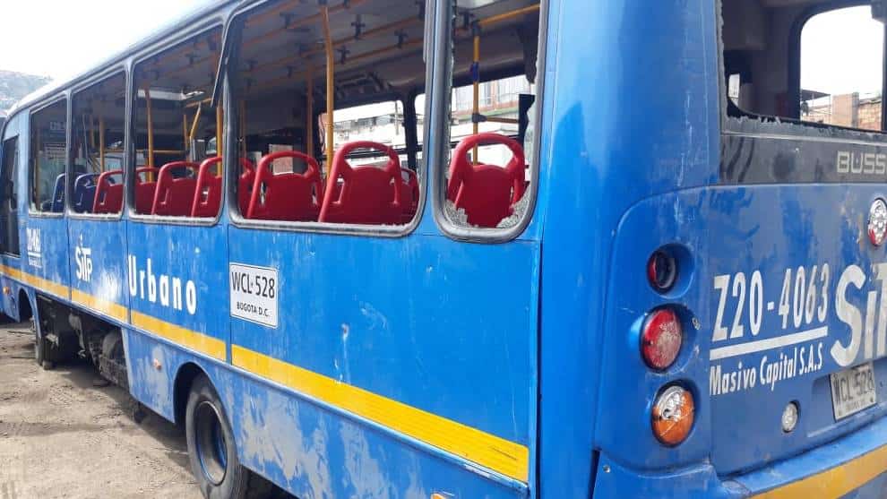 VIDEO: vándalos se roban bus del SITP en el sur de Bogotá