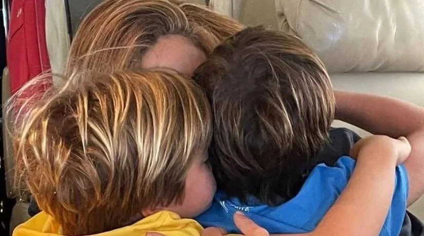 Shakira junto a sus hijos Milan y Sasha