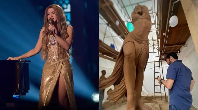 Barranquilla comenzó la instalación del monumento en homenaje a Shakira en el Malecón