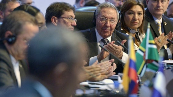 El discurso de Raúl Castro se tomó 42 minutos para dar su primer discurso en la cumbre. Foto: AFP