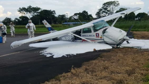 La avioneta ambulancia con matricula HK2659. Foto: Noticias RCN