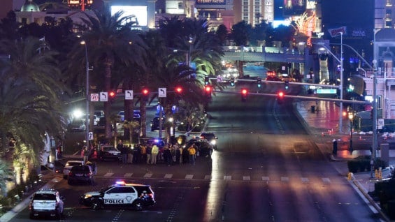 Las Vegas Strip tras el hecho. Foto: AFP