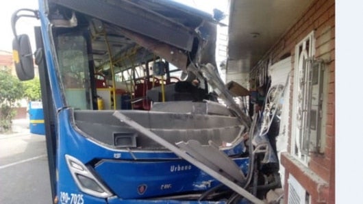 Así quedó el bus del SITP.