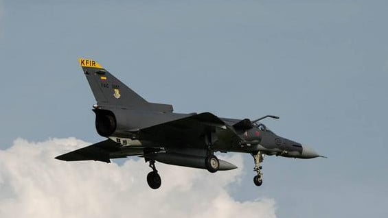 El piloto de la aeronave se eyectó y salió ileso del accidente. Foto oficial.