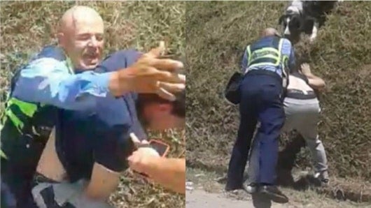 FOTO: Agente de tránsito golpeado. NoticiasRCN.com