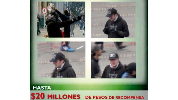 Este sería el hombre que habría disparado contra miembros del ESMAD en los disturbios del primero de mayo en Bogotá. Foto Policía Nacional