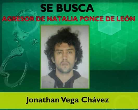 La Policía publicó la fotografía del presunto agresor de Natalia Ponce de León. Foto: @GeneralPalomino
