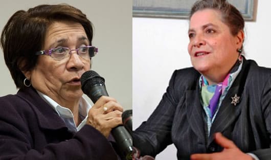 Aída Avella y Clara López, representantes de la izquierda en las elecciones presidenciales. Foto: oficial y AFP.