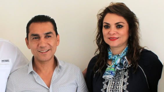 José Luis Abarca, y su esposa, María de los Ángeles Pineda. Foto: AFP