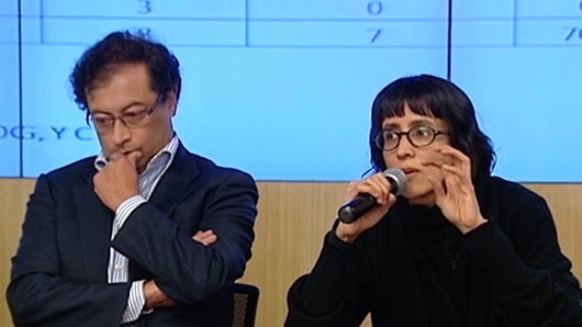 Alcalde Gustavo Petro en compañía de la secretaria de Ambiente, Susana Muhamad. Foto: NoticiasRCN.com