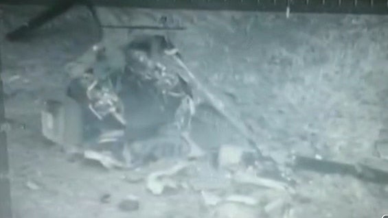 En el video se ve el momento exacto en el que el helicóptero explota. Foto: Noticias RCN.