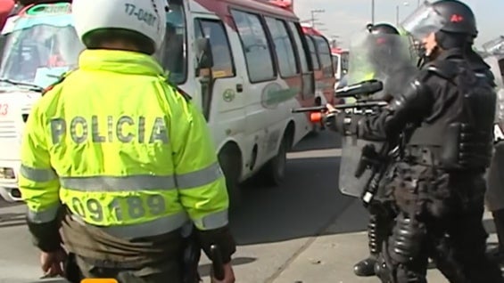 Varios buses que han prestado el servicio han resultado afectados por las manifestaciones. Foto: NoticiasRCN.com