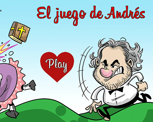 El protagonista lanza biblias contra vacas que usan minifalda. Foto: ocioweb.com