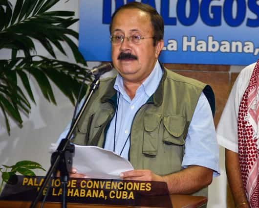 el negociador de las Farc 'Andrés París''. Foto: AFP.