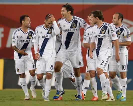 Los Ángeles Galaxy, uno de los clubes estadounidenses en la Liga. Foto: AFP