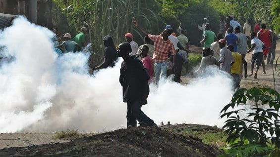 Manifestantes en Burundi. Foto: AFP