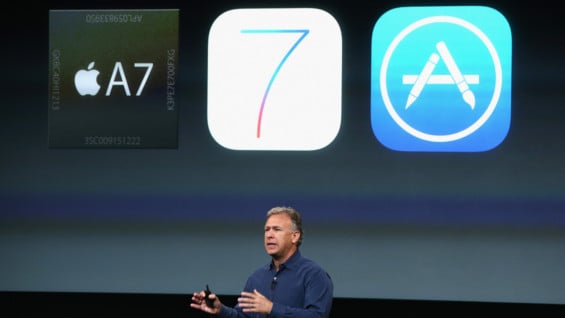 Presentación del procesador A7 de Apple. Foto: AFP