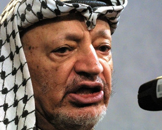 El fallecido líder palestino Yaser Arafat. Foto: AFP