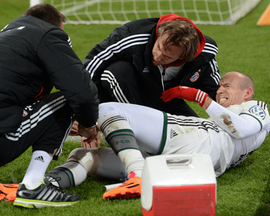 La lesión de Arjen Robben preocupa a Holanda. Foto: AFP