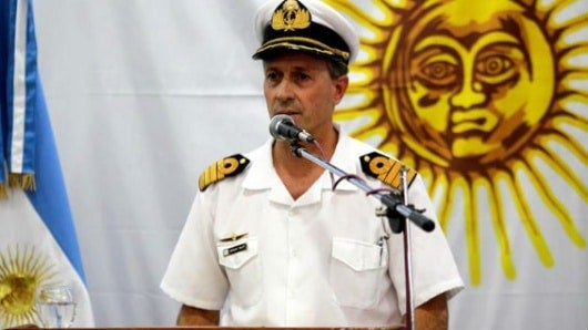 Enrique Balbi, portavoz de la Armada argentina. Foto: EFE/Carlota Ciudad