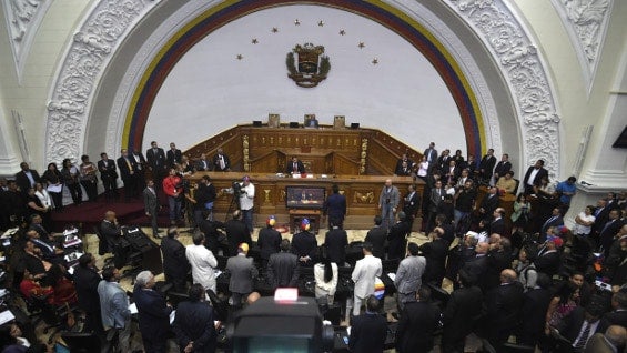 Este martes tomó posesión la nueva Asamblea Nacional venezolana. Foto: AFP.