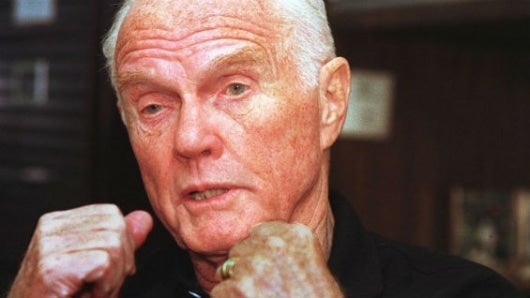 John Glenn, el primer astronauta estadounidense en orbitar alrededor de la Tierra. Foto Agencia AFP