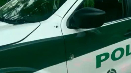 La patrulla atacada por desconocidos.