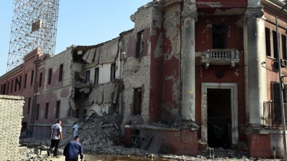 Fachada del consulado italiano en El Cairo. Foto: AFP