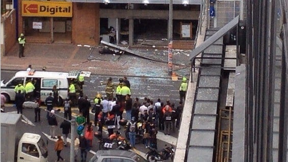 Las explosiones alteraron el orden público en pasado viernes en Bogotá. Foto: Noticias RCN.