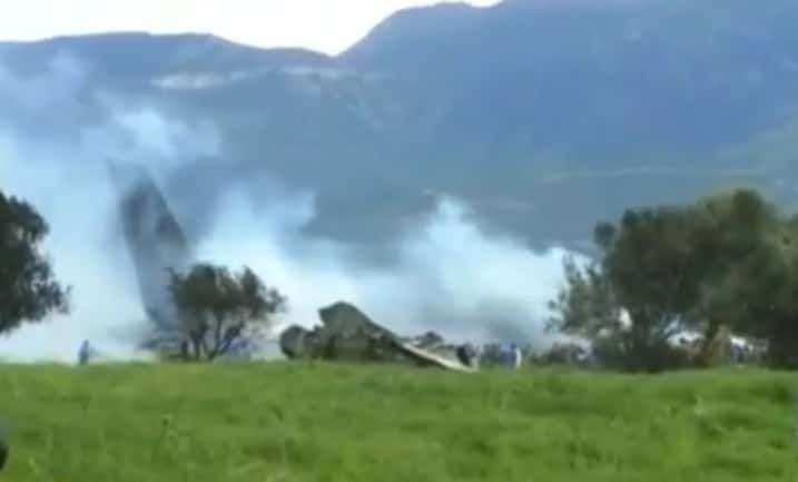 Avión militar estrellado en Argelia. Foto: NoticiasRCN.com