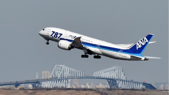 Avión de All Nippon Airways (ANA). Foto: AFP