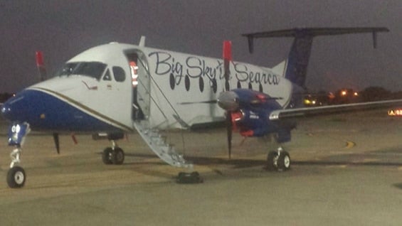 Beechcraft 1900 similar a los que habitualmente utiliza la Cruz Roja Internacional para la movilización de los jefes de las Farc autorizados por el Gobierno. Foto: Noticias RCN.