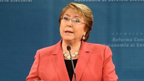 Michelle Bachelet, presidenta de Chile. Foto: AFP.