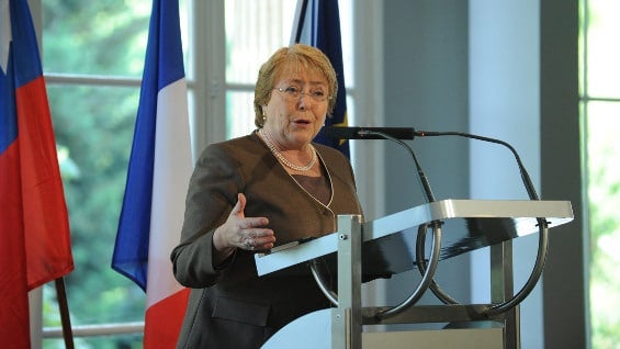 Michelle Bachelet, presidenta de Chile. Foto: AFP.