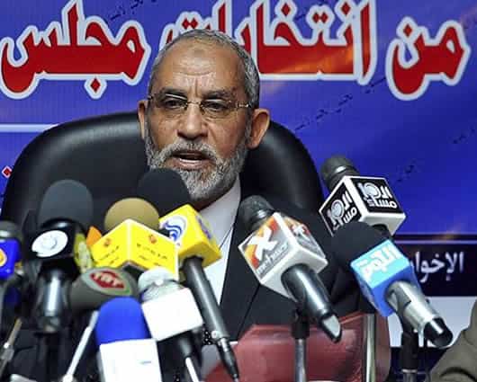 Guía espiritual de los Hermanos Musulmanes, Mohamed Badía. Foto: EFE