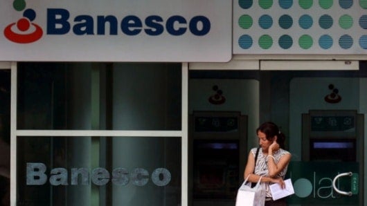 Sede del intervenido Banesco en Venezuela. Foto: AFP
