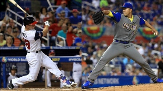 Colombia remontó los marcadores adversos de 0-1 y 1-3 hasta que al final Dominicana se aprovechó de su mayor profundidad dentro de la plantilla . Foto: AFP