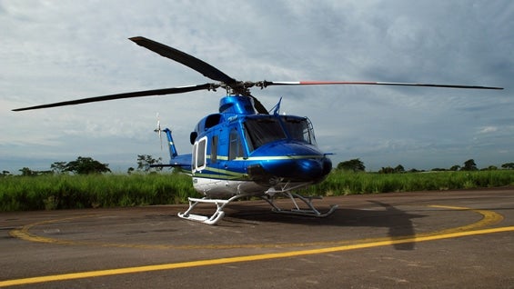 Los helicópteros hostigados son de la empresa Helister. Foto: Helister.