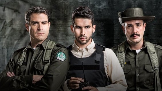 Los actores Rafael Novoa, Brian Moreno y Sebastián Martínez.