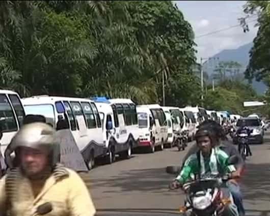 Los bloqueos siguen generando problemas en el tráfico. Foto: Noticias RCN