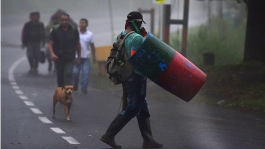 FOTO: Bloqueo vía Panamericana. EFE