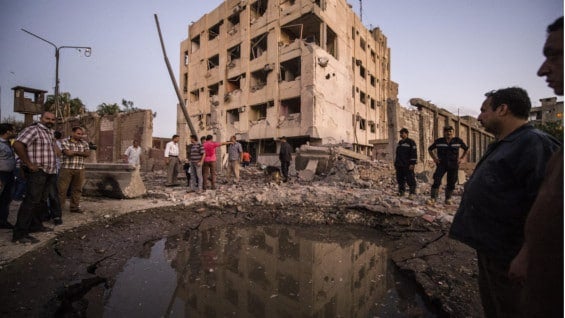 Panorama de la zona del atentado. Foto: AFP