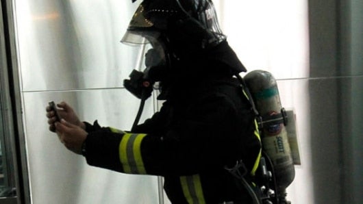 Miembros del Cuerpo de Bomberos de la Estación de Suba. Foto:UAECOB