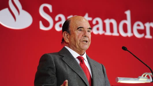 Emilio Botín, presidente del banco español Santander. Foto: AFP.