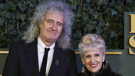 El guitarrista de la banda Queen, Brian May. Foto Agencia AFP