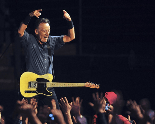 Bruce Springsteen en concierto en Chile. Foto: AFP